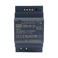 Alimentation électrique HDR-60-24 SZMW 24V PFC, unité stabilisée à facteur de puissance élevé de 60W pour équipements de capteurs et de micro-automatisation, CE & RoHS