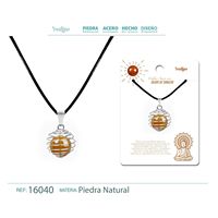Bijoux spéciaux, pendentif en agate de 14 mm avec accessoire en acier, collier fin, modèle 8434773160401