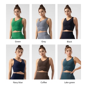 Ropa Interior Deportiva de Secado Rápido para Mujer, Sujetador Deportivo de Yoga sin Costuras, Transpirable y Plisado, Venta al Por Mayor - Product Image 6