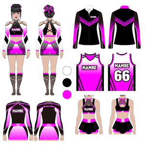 Uniformes <span class=keywords><strong>de</strong></span> Porristas Personalizados para <span class=keywords><strong>Niñas</strong></span>, Conjuntos con Pedrería, Diseño Libre, Sublimación, Poliéster, Disfraz <span class=keywords><strong>de</strong></span> Porrista, Logotipo Personalizado para Niños - Product Image 4