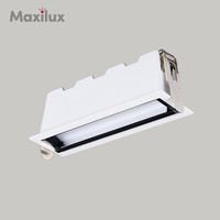 Downlight linéaire encastré robuste et résistant aux chocs, CCT réglable multi-scènes, pour l'éclairage des salles d'activités MLL0210W
