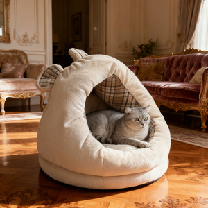 Cama Redonda para Perros y Gatos de Diseño Innovador, Lujosa, Ecológica, Suave y Agradable al Tacto, con Calidez Invernal para Mascotas - Product Image 5