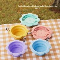 Gamelle pliable moderne et mignonne en silicone écologique, étanche, pour chat, bol pliable, coupelle, pour nourriture et eau, portable, pour voyage