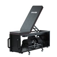 Snode Banc de musculation multifonctionnel 4-en-1 pliable et réglable avec espace de rangement intégré pour petite salle de sport à domicile