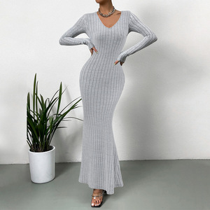 Buy In Bulk Grey Maxi Dress Modest Design, Plus Size | Alibaba.com