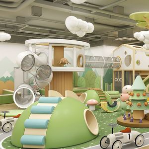 Sécurité non toxique personnalisée nouveau style d'équipement de jeu doux ensembles de terrain de jeu intérieur enfants jouer <span class=keywords><strong>parc</strong></span> d'attractions avec toboggan - Product Image 1