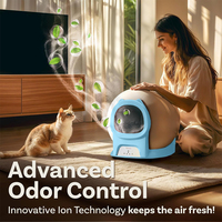Multifunktionale Automatische Selbstreinigende Katzentoilette 65L+9L Extra Groß App-Steuerung Verbesserte Katzenklo-Roboter für Mehrere Katzen