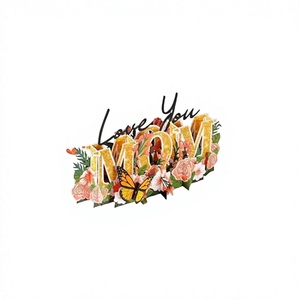 Tarjeta de Felicitación para Mamá con Diseño Floral y Mariposa, Mensaje de Te Amo Mamá, Papel Ecológico de Alta Calidad - Product Image 1