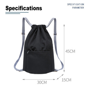 IDEA GIFT Wholesale Oxford waterproof <b>Drawstring</b> Bag Custom Logo Sport Gym Bag <b>Drawstring</b> Bag with custom printed logo - Product Image 4