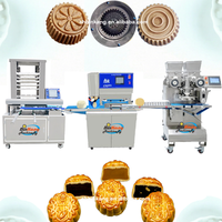 Ligne de production industrielle et commerciale de machines automatiques de fabrication de maamoul et de gâteaux de lune avec contrôle PLC DELTA
