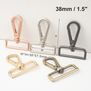 Tas Maken Benodigdheden Groothandel Hardware Handtassen 1.5 "Rose Goud D Ring 38Mm Vierkante Gesp Karabijnhaak Op Maat Verstelbare Gesp - Product Image 2