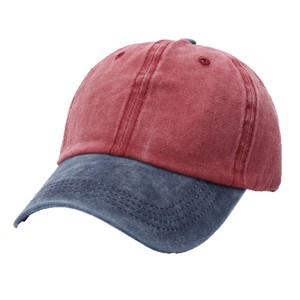 Color-blocked Denim <b>Baseball</b> <b>Cap</b> Adjustable Unisex Sun Protection Spring Summer Outdoor Wear - Product Image 4