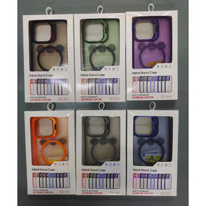 Cubierta móvil magnética acrílico de lujo transparente TPU + PC 15 pro Max soporte de cámara para <span class=keywords><strong>iPhone</strong></span> 15 14 pro Max 16 - Product Image 2