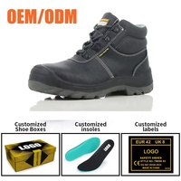 Chaussures de sécurité industrielles pour hommes, protection du travail, embout en acier, anti-perforation, antidérapantes, résistantes à l'huile, en cuir de vache