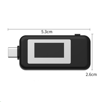 Probador Tipo-C KWS1802C, Detector de Cargador USB Multifunción, Medidor Digital de Voltaje y Corriente CC