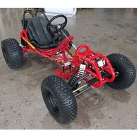 Kart cross tout-terrain haut de gamme 420CC 15HP à suspension intégrale, durable, pour adulte, avec pneus larges de 8 pouces, accélération au pied, idéal pour les terrains boueux et les dunes