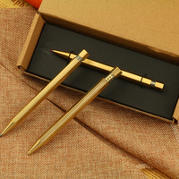 Stylos de presse hexagonaux coûteux Configuration utilitaire Stylo à bille rechargeable Stylos poncés en laiton rétro Stylo à ressort à six tranchants