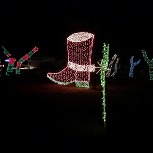 <b>Lighted</b> Christmas Boot Motif for Outdoor Holiday Events, Shopping Malls and Landscape Displays - Product Image 1