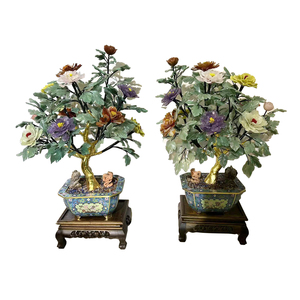 Bonsaï de fleur de jade d'agate rouge de haute qualité pour décoration intérieure d'hôtel - Product Image 1