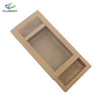 Boîte en papier kraft à fenêtre transparente, format personnalisé, emballage plat - Emballage écologique pour l'électronique grand public, vente en gros OEM