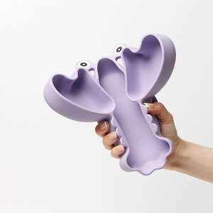 ES-Pro Sevimli BPA İçermeyen Gıda Sınıfı Platin Silikon Bebek Istakoz Tabak Çocuk Yemekleri İçin Mikrodalgada Kullanılabilir Yumuşak Vakumlu Tasarım - Product Image 2