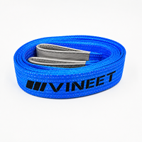 Yüksek Mukavemetli 8T Mavi Polyester 2 Katmanlı Düz Gözlü Webbing Askı 200mm 2-12m Özelleştirilebilir Kaldırma Arma Kayışı