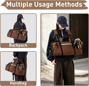 Sac à dos double épaule en nylon pour animaux de compagnie, pas cher, universel, pour voyages en plein air, transporteur pour chiens et chats - Product Image 2