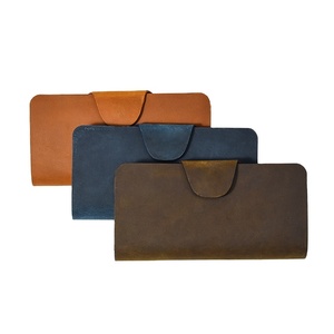 Nhà Máy Trực Tiếp Thiết Kế Mớ<span class=keywords><strong>i</strong></span> Tú<span class=keywords><strong>i</strong></span> Sang Trọng Ví 19 Cardsholder Crazy Horse Leather Rfid Chặn Chủ Thẻ Id Nam Money Clip Wal - Product Image 1