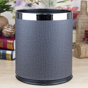 10 Gallon PU Leather Stainless Steel Trash Can Wide Opening <strong>Sensor</strong> <strong>Kitchen</strong> Trash <strong>Bin</strong> - Product Image 6