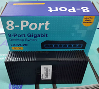 Conmutador de red Gigabit Ethernet de 8 puertos Escritorio No administrado 10/100/1000Mbps QoS Gigastandard 12 meses de garantía