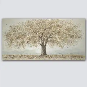 Handmade Canvas Art Lucky Tree Oil Painting For Wall Decoration