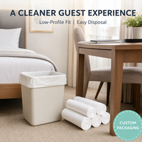 Sacs poubelles personnalisés en PE, grande capacité, robustes, pour chambre à coucher, résistants aux fuites, durables, extra épais, faciles à lier, approvisionnement en vrac, couleur et taille personnalisées