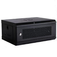 Armoire serveur murale réglable pour usage domestique, certifiée CE, avec porte frontale en verre trempé, rack serveur métallique, armoires réseau montées sur support