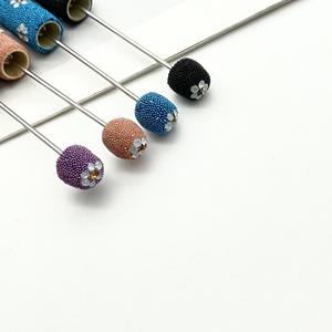 Berlian untuk pena pulpen manik-manik DIY multiwarna berlian imitasi Logo pena baru tubuh plastik kuning untuk promosi dan hadiah - Product Image 5