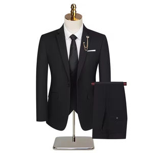 Tendance 2025 : Meilleurs Costumes d'Affaires <span class=keywords><strong>Homme</strong></span> Trois Pièces Coupe Slim Simple Boutonnage Viscose/Polyester Anti-Rétrécissement pour Mariage, MOQ 3 Pièces - Product Image 6