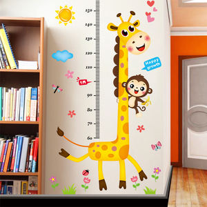 Giraffa Del Fumetto di <span class=keywords><strong>Casa</strong></span> <span class=keywords><strong>Casa</strong></span> Del Vinile Della Decorazione Crescere Altezza Righello Grafico Wall Stickers <span class=keywords><strong>per</strong></span> <span class=keywords><strong>la</strong></span> Camera Dei Bambini Decalcomanie della decorazione - Product Image 2