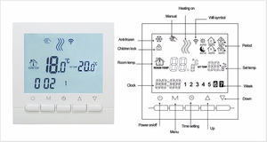 Termostato <span class=keywords><strong>de</strong></span> Habitación, Calefacción por Suelo Radiante Eléctrica, Termostato Digital Programable Modbus, <span class=keywords><strong>Calentador</strong></span> Inteligente con Wifi, Controlador <span class=keywords><strong>de</strong></span> Temperatura - Product Image 6