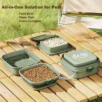 Bol pliable pour chien en plastique sans BPA avec logo personnalisé, prix d'usine, distributeur portable et pliable d'eau et de nourriture pour animaux de compagnie en voyage