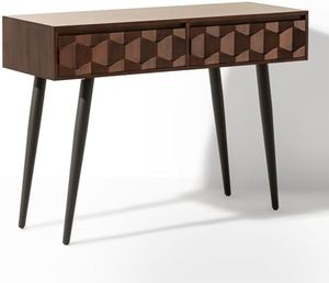 Hiện đại giữa thế kỷ gỗ giao diện điều khiển bảng với 2 ngăn kéo độc đáo thiết kế hình học cho phòng khách lối vào hành lang giao diện điều khiển Bảng - Product Image 4