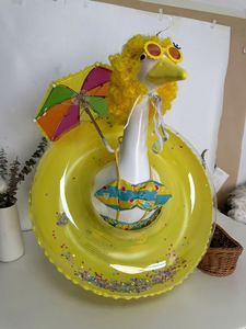 Bouée de bain parapluie à pois style hawaïen pour déguisement de canard, 23 pouces, stock direct usine Porch - Product Image 6