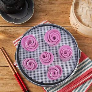 Tapis de cuisson vapeur en silicone blanc/jaune antiadhésif, facile à nettoyer, résistant à la chaleur, écologique, durable, pour usage en cuisine - Product Image 5