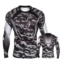 Vêtements de compression de super-héros en gros, manches longues, UPF 50, rashguard en nylon pour adultes, vêtements de protection solaire, inspiration BJJ
