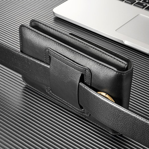 6.5 Inch Universal Outdoor Phone <strong>Bag</strong> Case for <strong>Smartphone</strong> Genuine Leather Wallet Pouch Belt Clip Multifunction Cases Pocket - Product Image 4