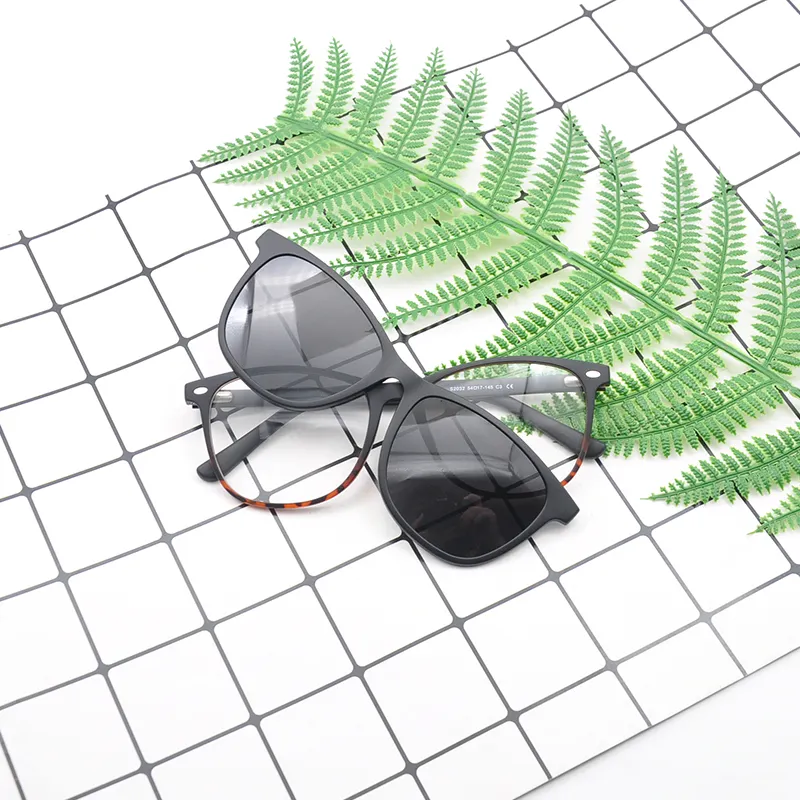 Retro Polarized Sunglasses Women Men Clip On Eyeglasses Frame Fashion Optical Myopia Eyewear Multifunction