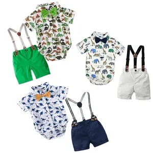 Nouveau-né bébé vêtements Chine vendeurs en gros concepteur 0 24 mois enfant en bas âge vêtements pour bébés imprimé Animal 100% coton vêtements bébé