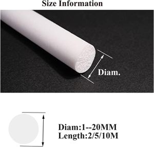 Trắng Vuông <span class=keywords><strong>Silicone</strong></span> Bọt Niêm Phong Dải Mềm Tự Làm Cửa Sổ Cửa Ống Niêm Phong Tùy Chỉnh Dịch Vụ Chế Biến Cho Máy Cắt - Product Image 5