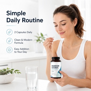 Capsules de Vitamine B6 (Citrate 500mg) et Glycinate de Magnésium à Forte Dose pour la Santé, Marque Privée OEM, Apaisement et Soulagement du Stress - Product Image 3