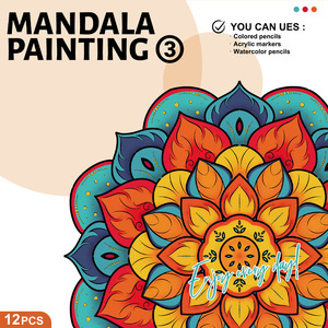 Carnet de coloriage Mandala pour adultes – Thérapie artistique <span class=keywords><strong>anti</strong></span>-<span class=keywords><strong>stress</strong></span> – Pages détachables pour soulager l'anxiété - Product Image 3