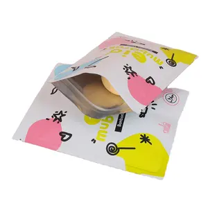 Custom Printing Gummy Candy Three Sides Seal Bag Jelly Drops Packaging Bag Plastic Bag With ziplock