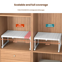 Étagère de rangement pour évier de cuisine réglable en acier inoxydable, acier au carbone, PP, PS, multi-niveaux, extensible, organisateur d'étagère de placard